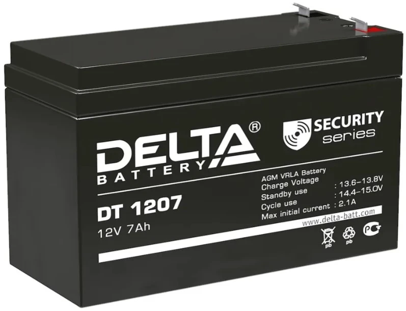 Аккумулятор для ИБП Delta DT 1207 (12В/7 А·ч)