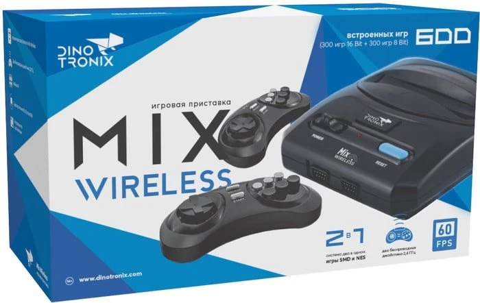 Игровая приставка Dinotronix Mix Wireless ZD-01B (2 геймпада, 600 игр)