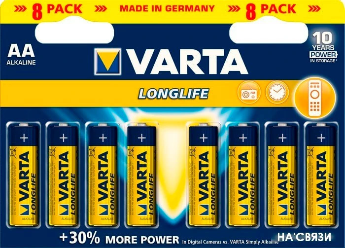 Батарейки Varta Long Life AA 8 шт.