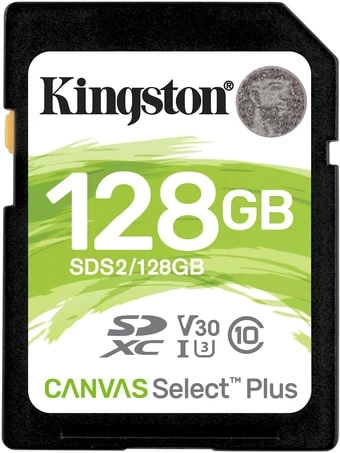 Карта памяти Kingston Canvas Select Plus SDXC 128GB