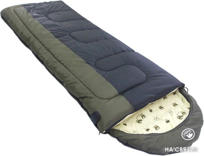 Спальный мешок BalMax-Tex Аляска Camping Plus -15 (черный/хаки)
