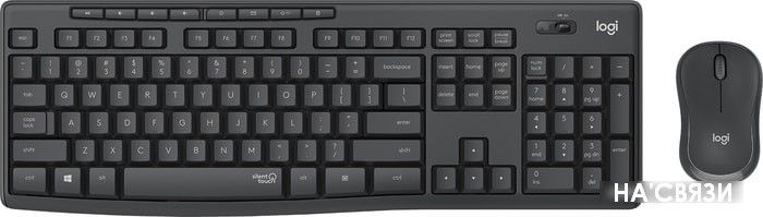 

Клавиатура + мышь Logitech MK295 Silent (черный)