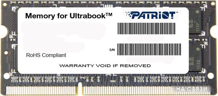 Оперативная память Patriot Memory for Ultrabook 8GB DDR3 SO-DIMM PC3-12800 (PSD38G1600L2S)