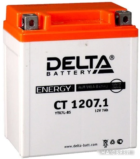 Мотоциклетный аккумулятор Delta CT 1207.1 (7 А·ч)
