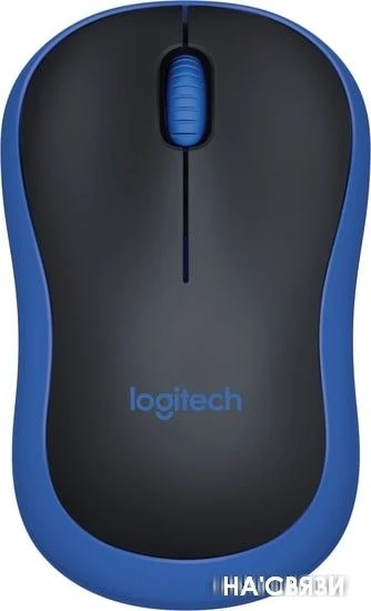 Мышь Logitech M185 (черный/синий) в интернет-магазине НА'СВЯЗИ