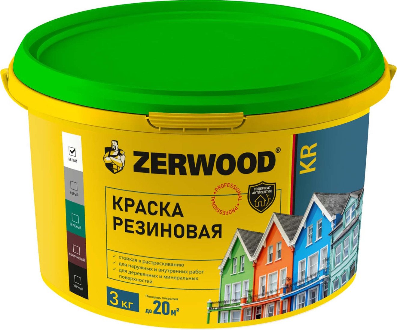 

Краска Zerwood KR Резиновая 3 кг (черный)