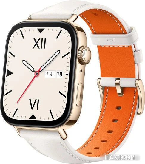 Умные часы Huawei Watch Fit 3 (белый из кожи, международная версия)