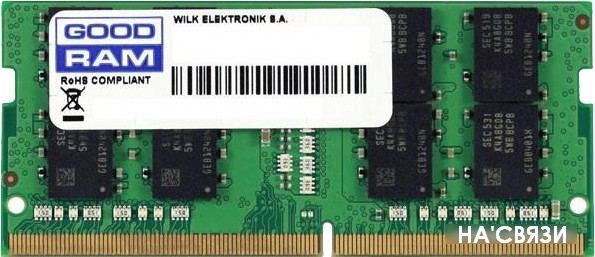 

Оперативная память GOODRAM 4GB DDR4 SODIMM PC4-21300 GR2666S464L19S/4G