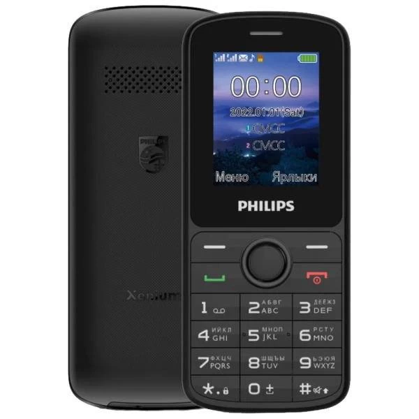 Кнопочный телефон Philips Xenium E2101 (черный) в интернет-магазине НА'СВЯЗИ
