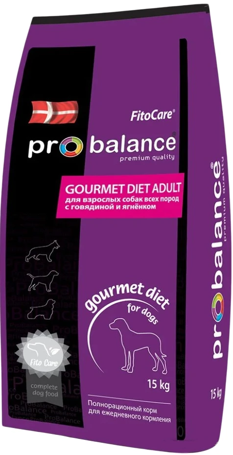 Корм для собак Probalance Gourmet Diet Adult Beef & Lamb 15 кг