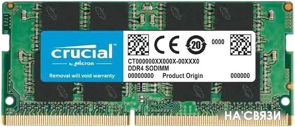 

Оперативная память Crucial Basics 16GB DDR4 SODIMM PC4-21300 CB16GS2666