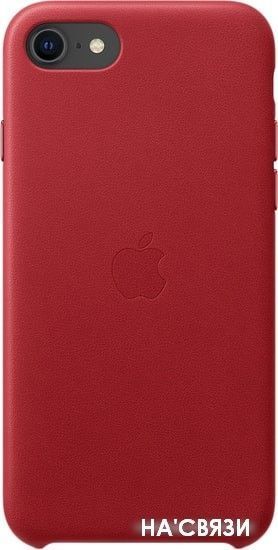 

Apple Leather Case для iPhone SE 2020 (красный)