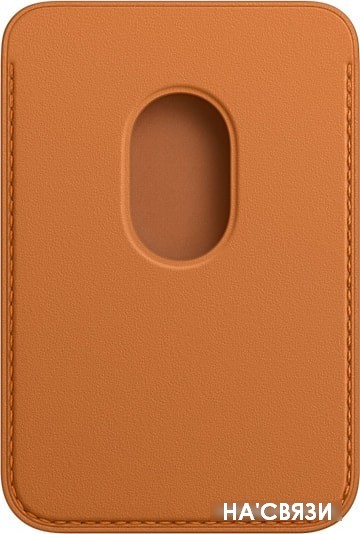 

Кредитница Apple Leather Wallet MagSafe MM0Q3 (золотистая охра)