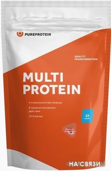 Pureprotein Multi Protein (1000 г, клубника со сливками)