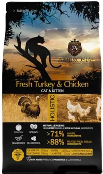 Сухой корм для кошек Ambrosia Kitten Fresh Turkey & Chicken (для котят с индейкой и курицей) 1.5 кг