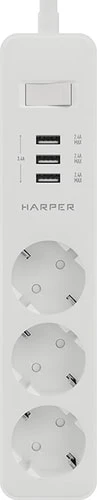 Сетевой фильтр Harper UCH-325 (белый)