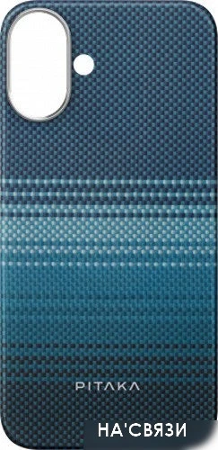 Чехол для телефона Pitaka Tactile Woven для iPhone 16 (синий)