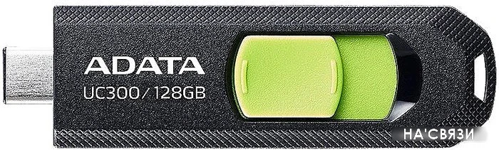 USB Flash ADATA UC300 128GB (черный/зеленый)