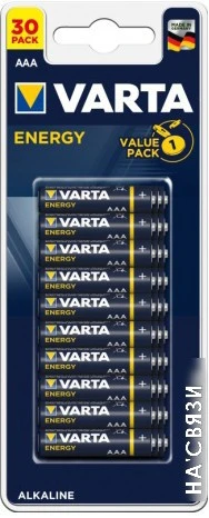 Батарейка Varta Energy Alkaline AAA 30шт