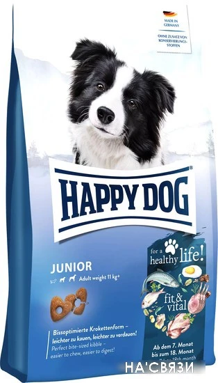 Сухой корм для собак Happy Dog Junior fit & vital 10 кг