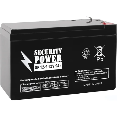 Аккумулятор для ИБП Security Power SP 12-9 F1 (12В/9 А·ч)