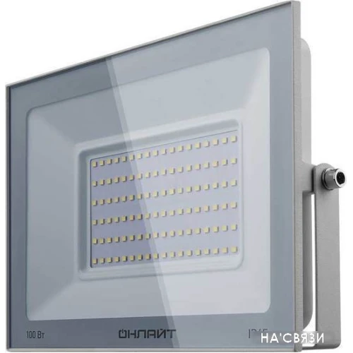 Фонарь Онлайт OFL-100-6K-WH-IP65-LED