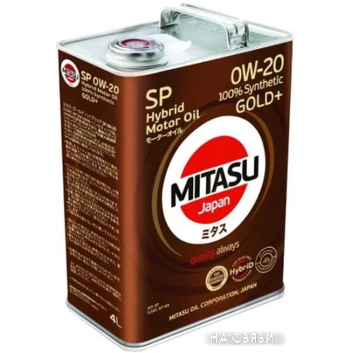 Моторное масло Mitasu Gold Plus Hybrid 0W-20 SP GF-6A 4л