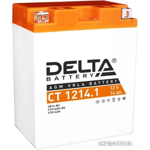 Мотоциклетный аккумулятор Delta CT 1214.1 (YB14-BS, YTX14AH, YTX14AH-BS) (14 А·ч)