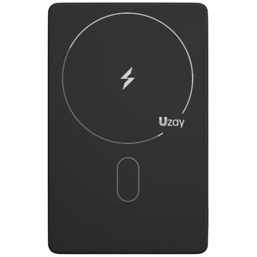 Внешний аккумулятор Uzay Slim Powerbank 5000 mAh, 3A, USB-C+Lightning (черный)