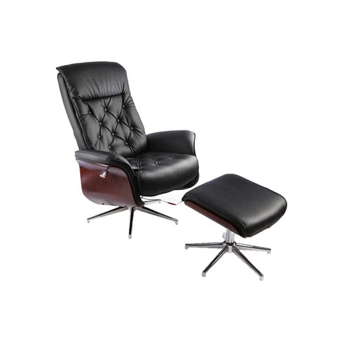 Массажное кресло Calviano 95 с пуфом (черный) в интернет-магазине НА'СВЯЗИ