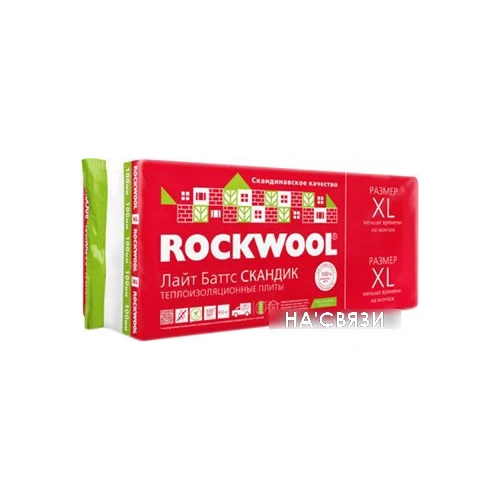 Теплоизоляция Rockwool Лайт Баттс Скандик 800x600 100 мм