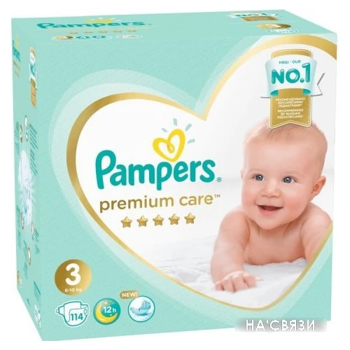 Подгузники Pampers Premium Care 3 (114 шт)