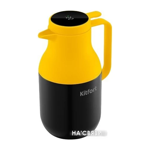 Кувшин-термос Kitfort KT-1240-3 1.6л (черный/желтый) в интернет-магазине НА'СВЯЗИ