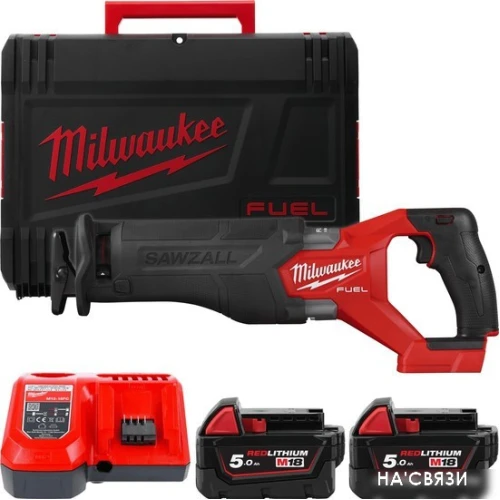 Сабельная пила Milwaukee Fuel M18 M18FSZ-502X 4933478291 (с 2-мя АКБ, кейс)