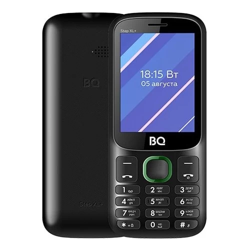 Мобильный телефон BQ-Mobile BQ-2820 Step XL+ (черный/зеленый)
