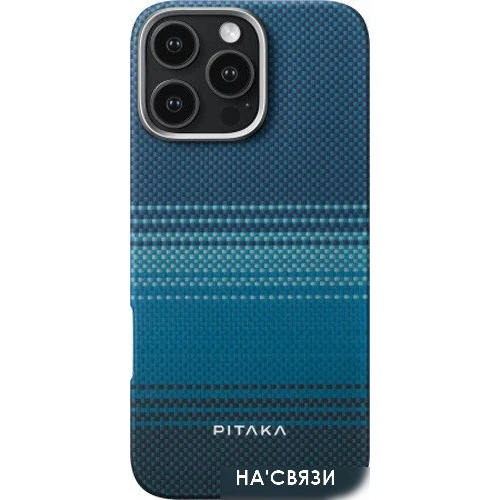 Чехол для телефона Pitaka Tactile Woven для iPhone 16 Pro Max (синий)