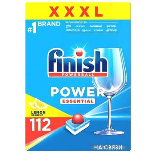 Таблетки для посудомоечной машины Finish All in 1 Powerball Power Essential лимон (112 шт)