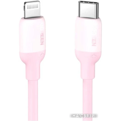 Кабель Ugreen US387 60625 USB Type-C - Lightning (1 м, розовый)
