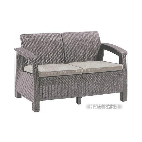 Садовый диван Keter Corfu Love Seat 227644 (капучино)