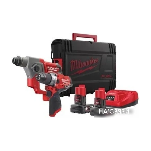 Набор электроинструментов Milwaukee M12 FPP2B-402X (с 2-мя АКБ, кейс, перфоратор) 4933459813