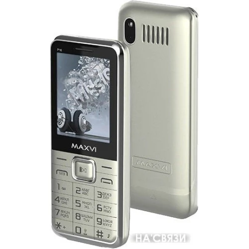 Мобильный телефон Maxvi P16 (серебристый)