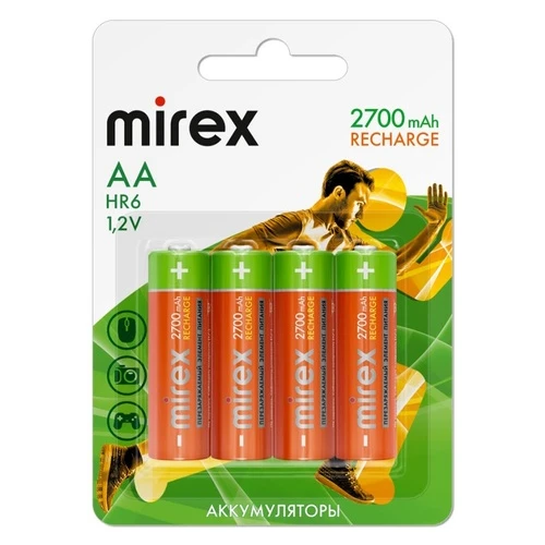 Аккумулятор Mirex AA 2700mAh 4 шт HR6-27-E4