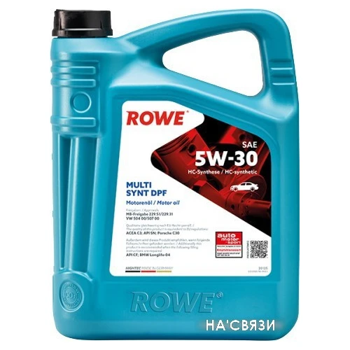 Моторное масло ROWE Hightec Multi Synt DPF 5W-30 5л