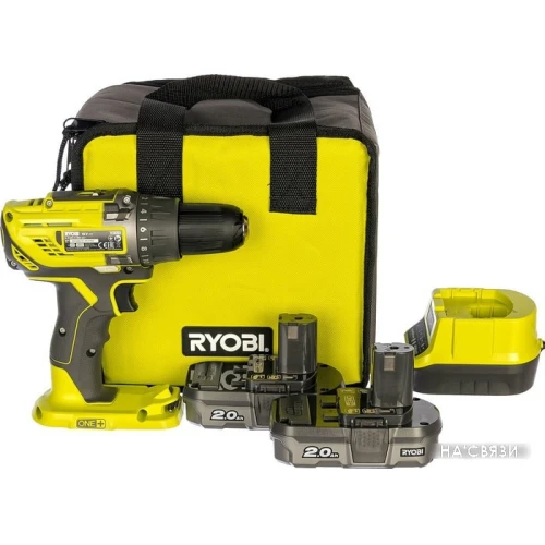 Дрель-шуруповерт Ryobi R18DD3-220S 5133003348 (с 2-мя АКБ 2 Ah, сумка)