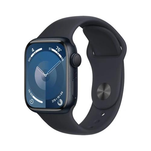 Умные часы Apple Watch Series 9 41 мм (алюминиевый корпус, полуночный/полуночный, спортивный силиконовый ремешок S/M) в интернет-магазине НА'СВЯЗИ
