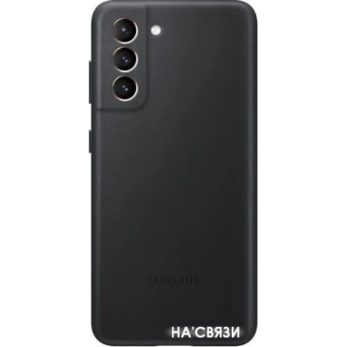 Чехол Samsung Leather Cover для Galaxy S21 (черный)