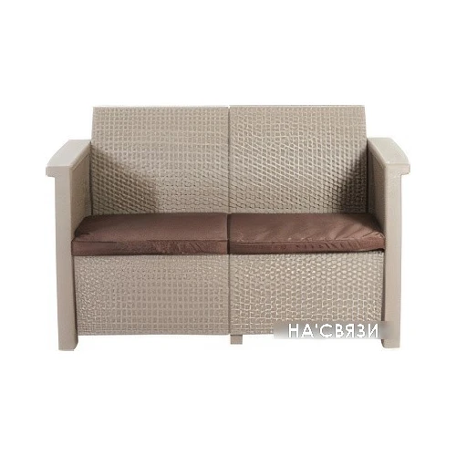 Садовый диван Keter Toledo Love Seat 254011 (капучино)