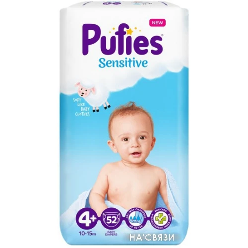 Подгузники Pufies Sensitive Maxi 4+ (52 шт)