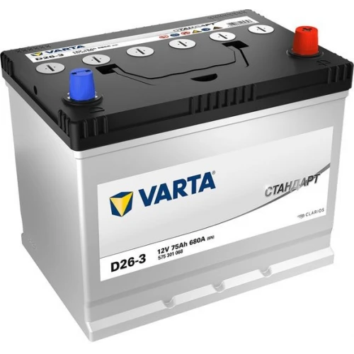 Автомобильный аккумулятор Varta Стандарт D26-3 6СТ-75.0 VL 575 301 068 (75 А·ч)