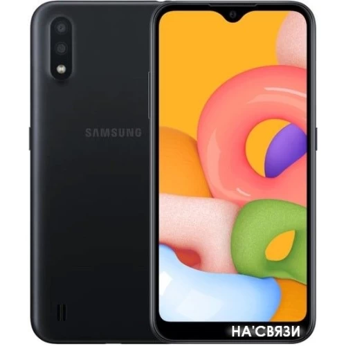 Samsung Galaxy A01 SM-A015F/DS (черный), (Грейд C), Б/У